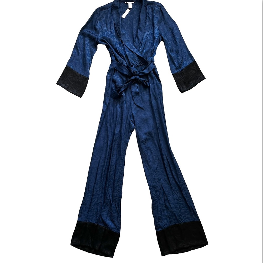 VICTORIA’S SECRET Printed Zebra Jumpsuit Tie Waist Pajama Loungewear XS - Picture 11 of 11